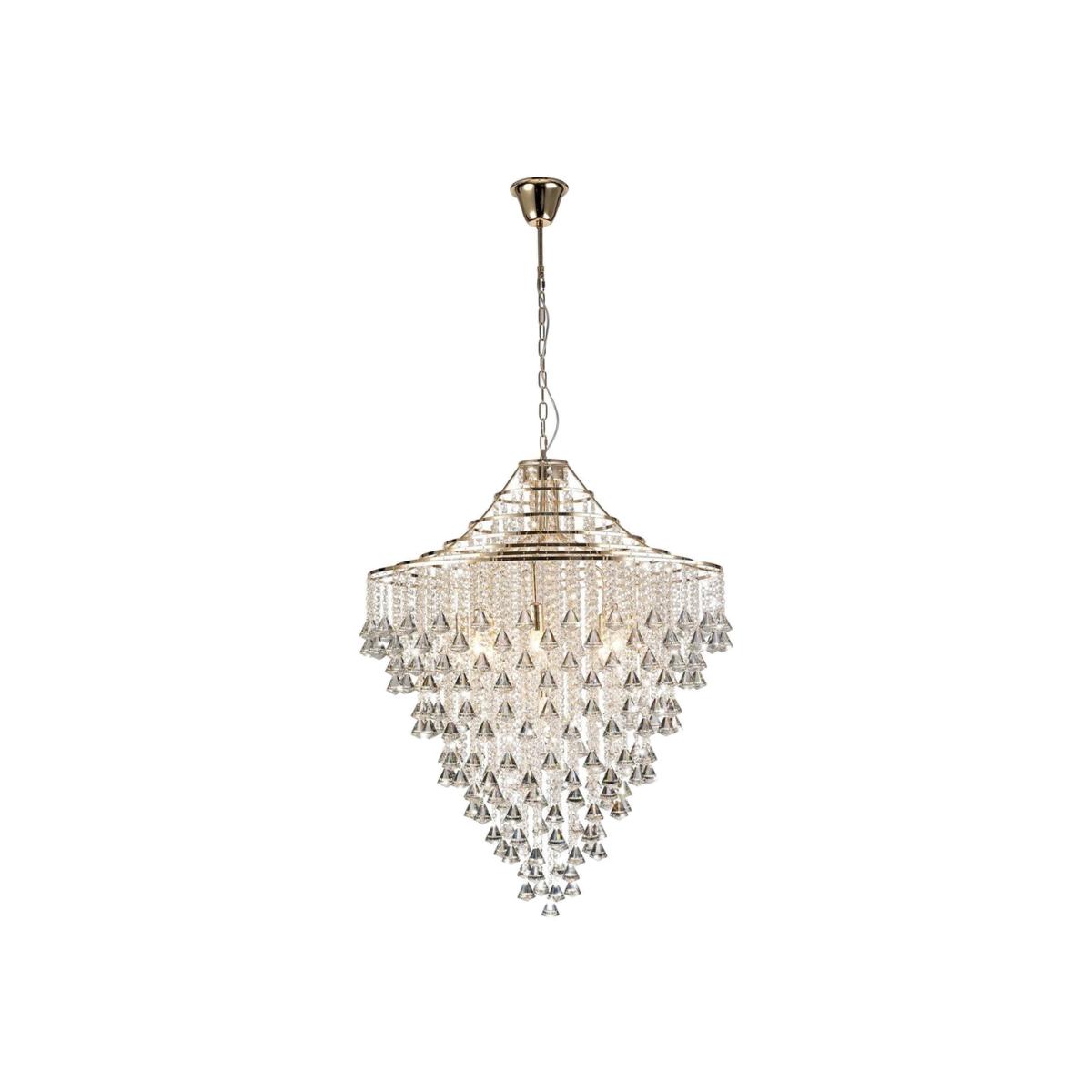 Inina Ceiling Pendant 9 Light E14 French Gold, Crystal - French Gold – image 1