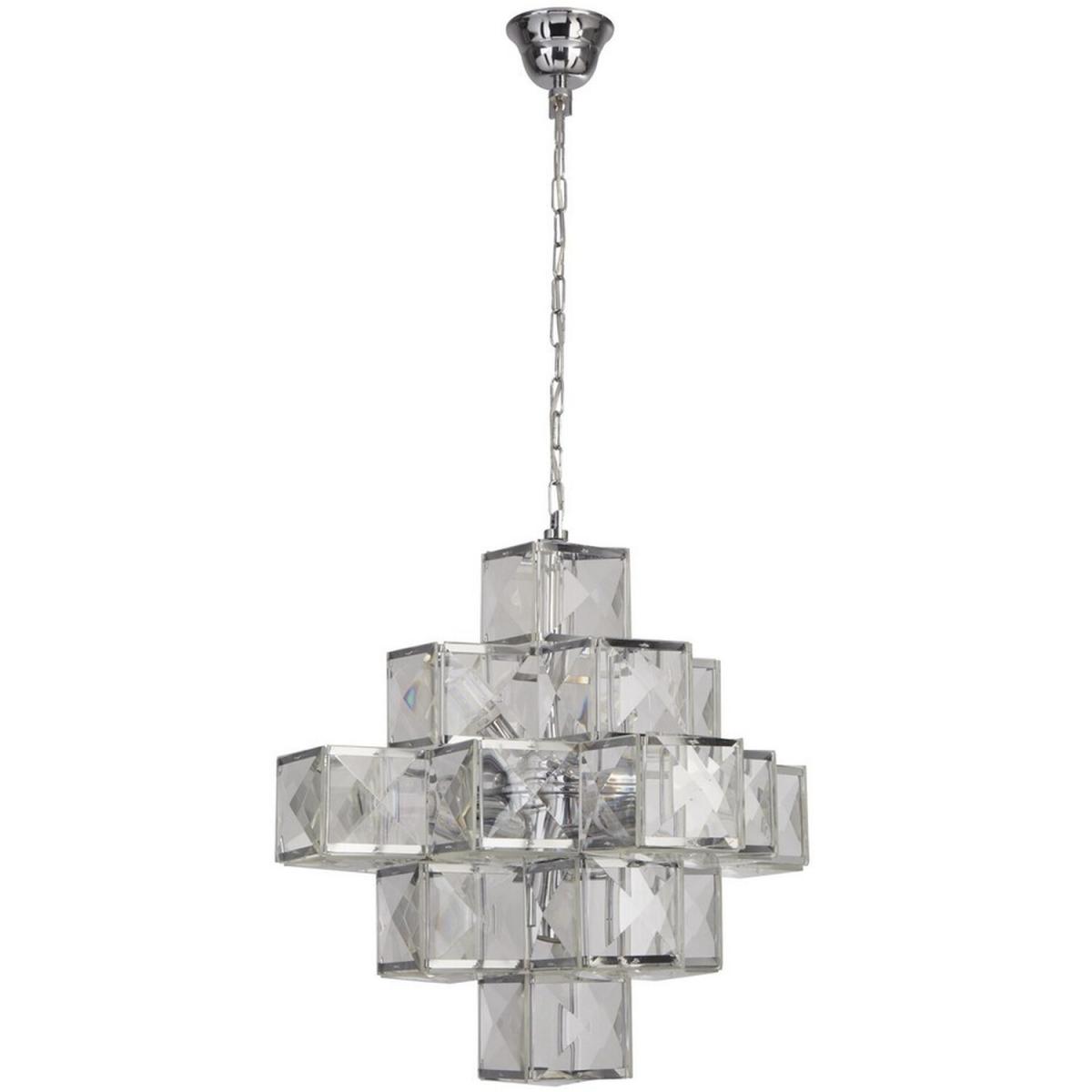 Glacier 7 Light Acryclic Ceiling Pendant - Chrome - Chrome – image 2