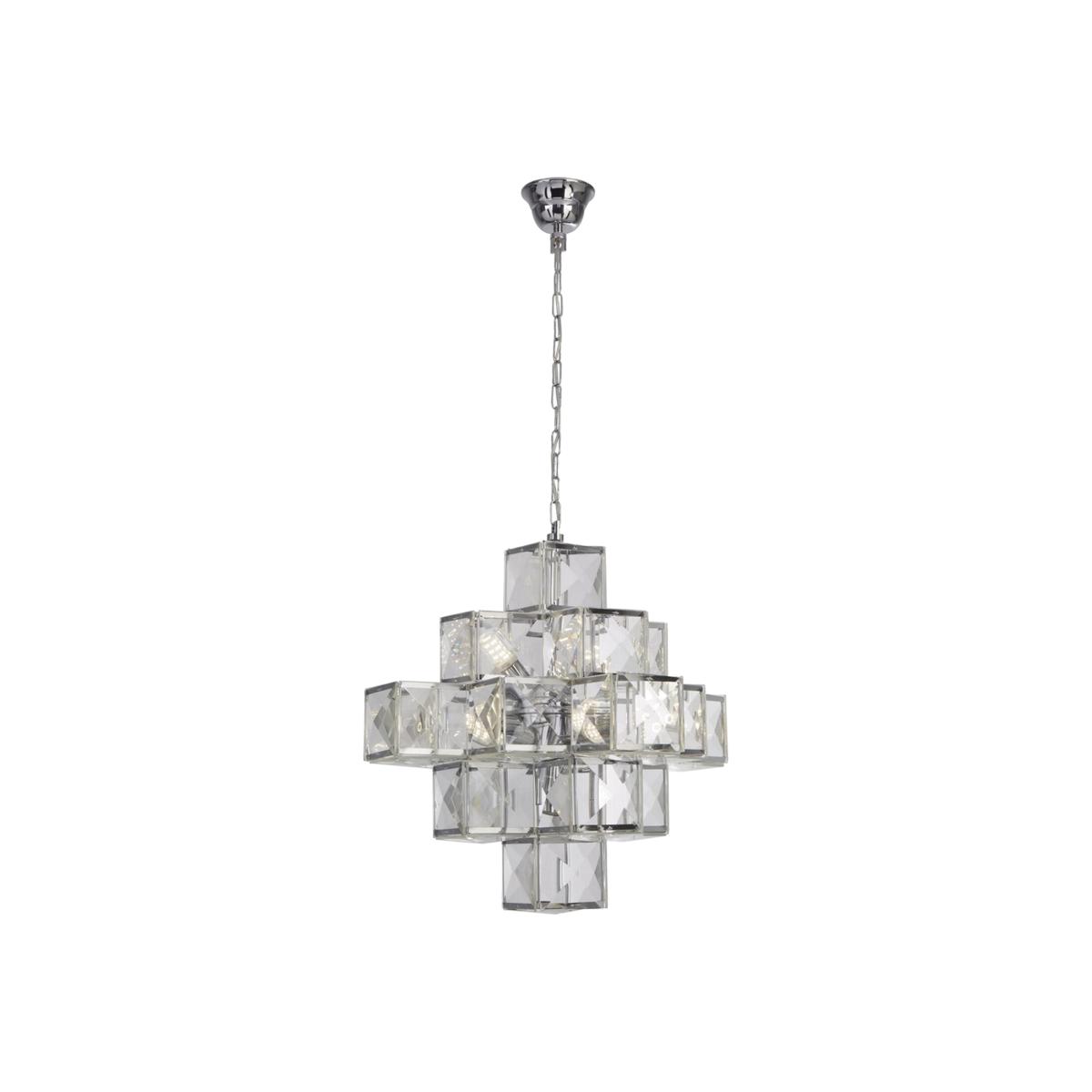 Glacier 7 Light Acryclic Ceiling Pendant - Chrome - Chrome – image 1