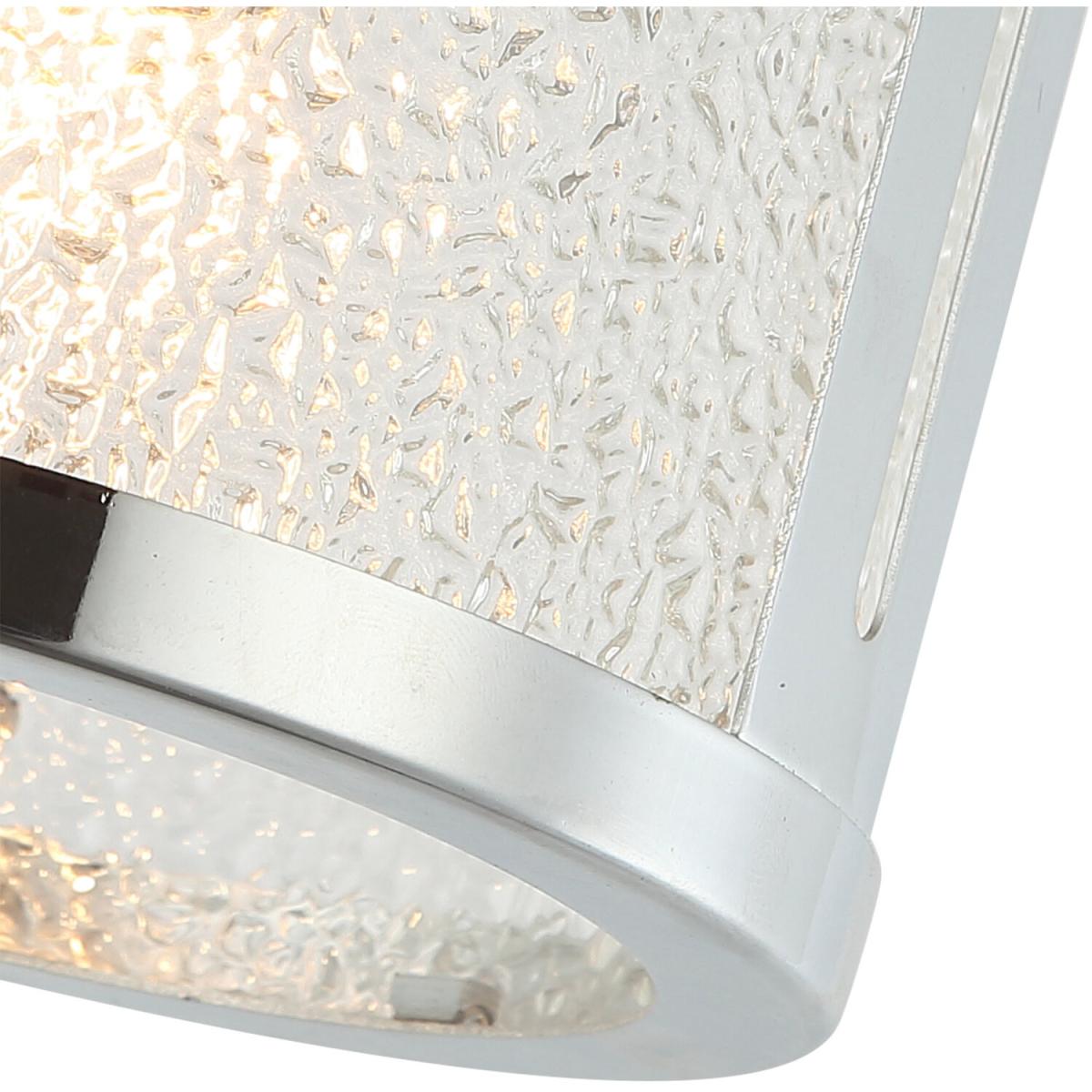 1-Light Flush Mount Ceiling Light with Glass Shade - Chrome – image 6