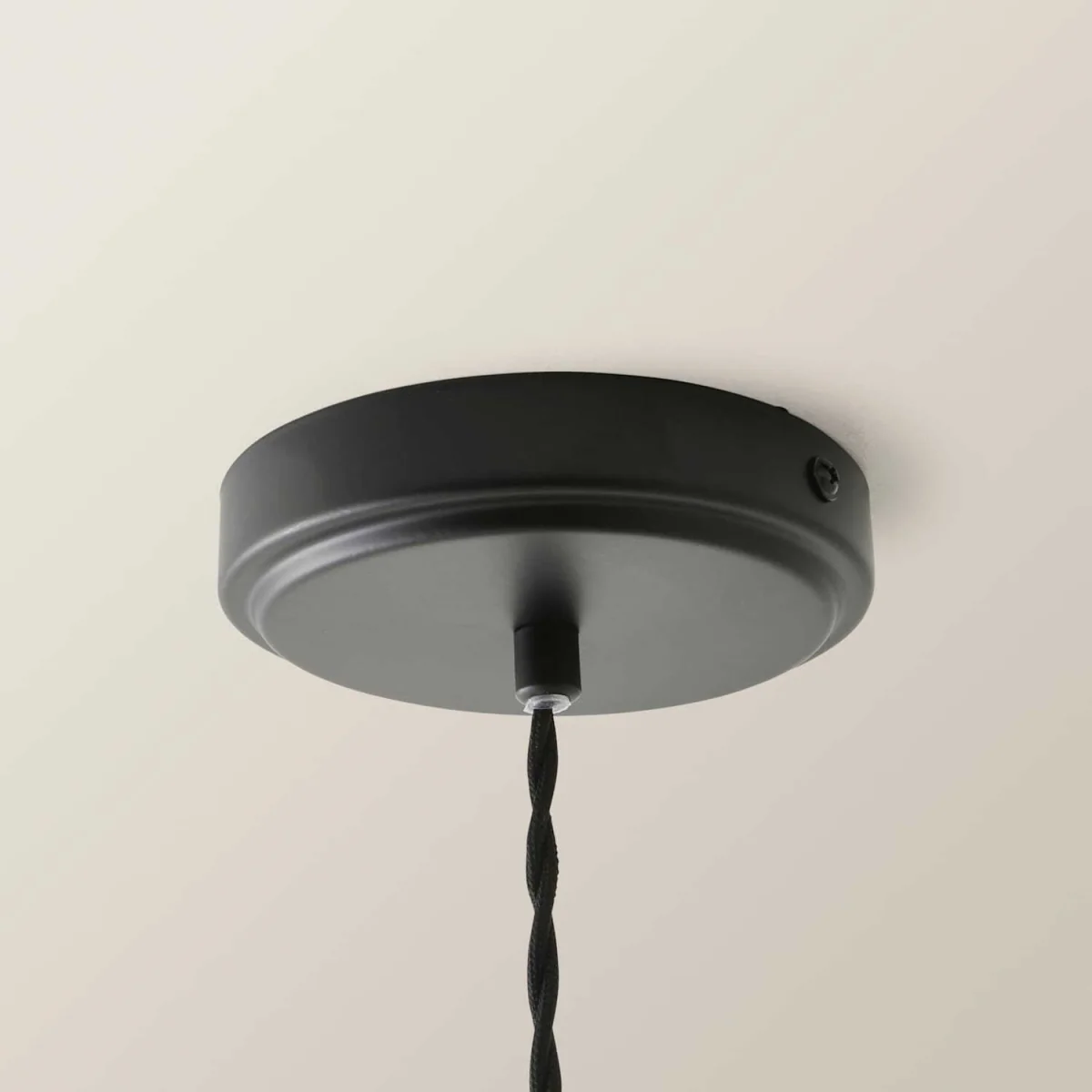 Bourton Pendant Ceiling Light with Ribbed Dome Shade - Black / 4W – image 6