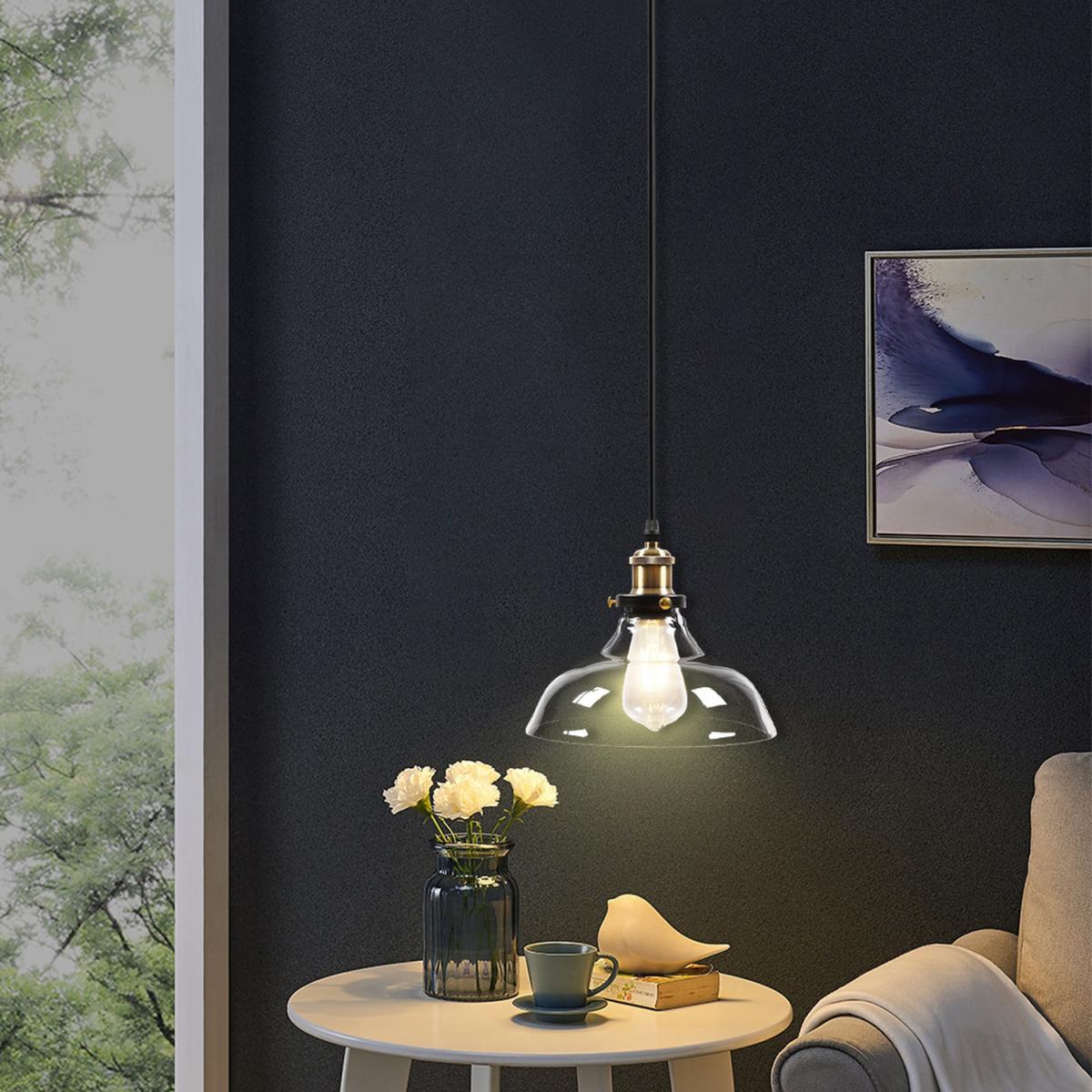 Glass Dome Pendant Light - Clear – image 2