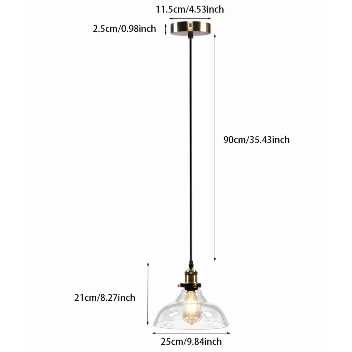 Glass Dome Pendant Light - Clear – image 6