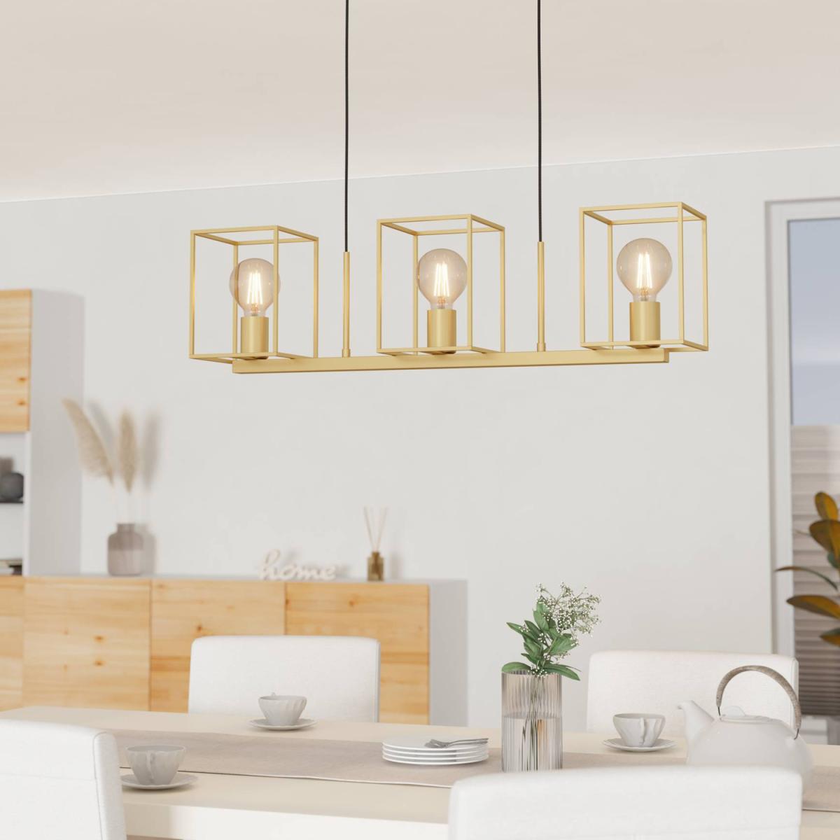 EGLO Cumiole Modern Gold Steel 3-light Pendant - Gold-Coloured – image 2