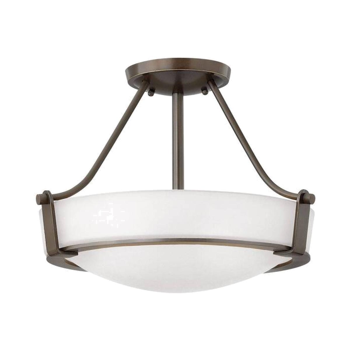 Hathaway 3 Light Small Semi Flush Ceiling Light Bronze, E27 - Bronze – image 1