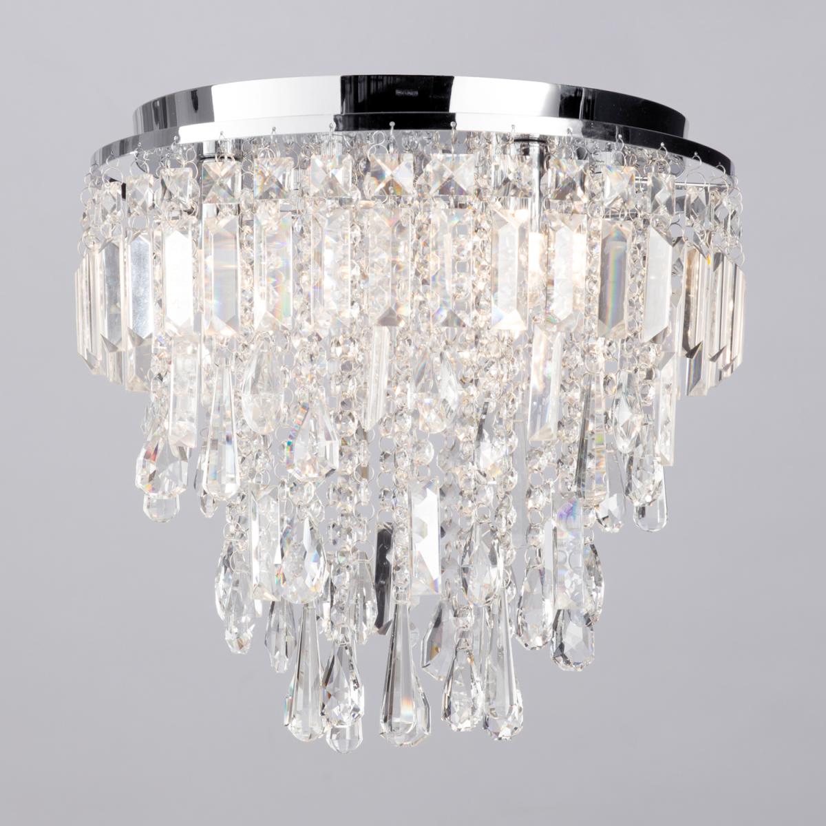Brona 3 Light Bathroom Flush Ceiling Light - Chrome – image 2