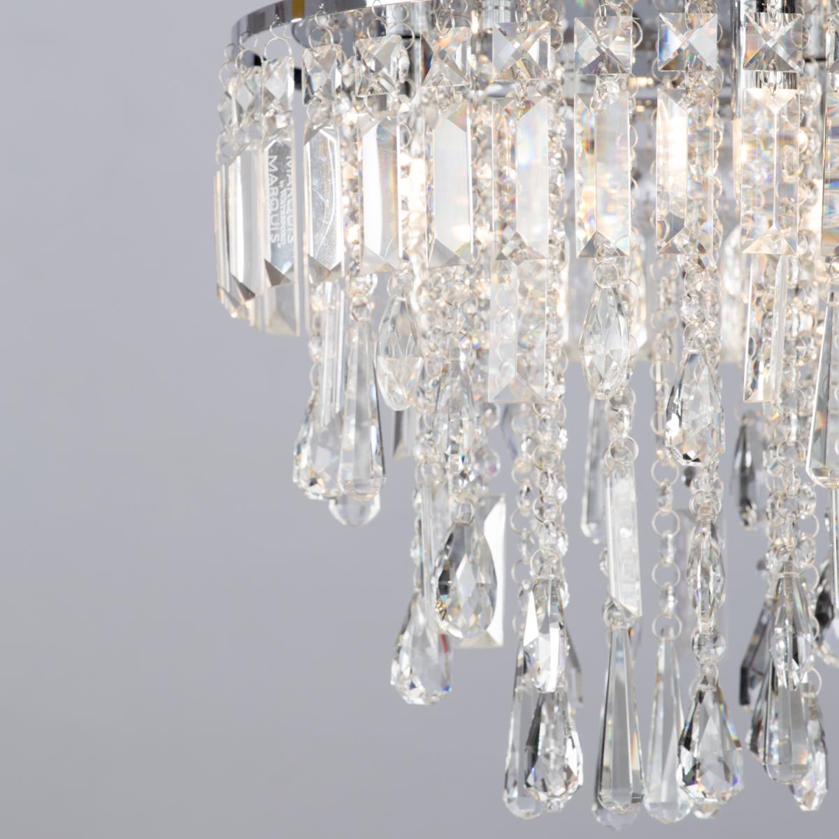 Brona 3 Light Bathroom Flush Ceiling Light - Chrome – image 3