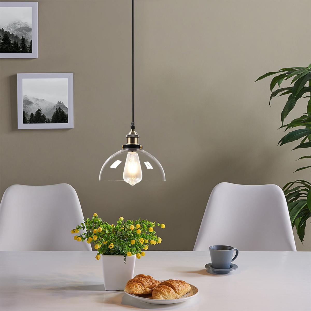 Semicircle Glass Pendant Light - Clear / 22cm – image 2