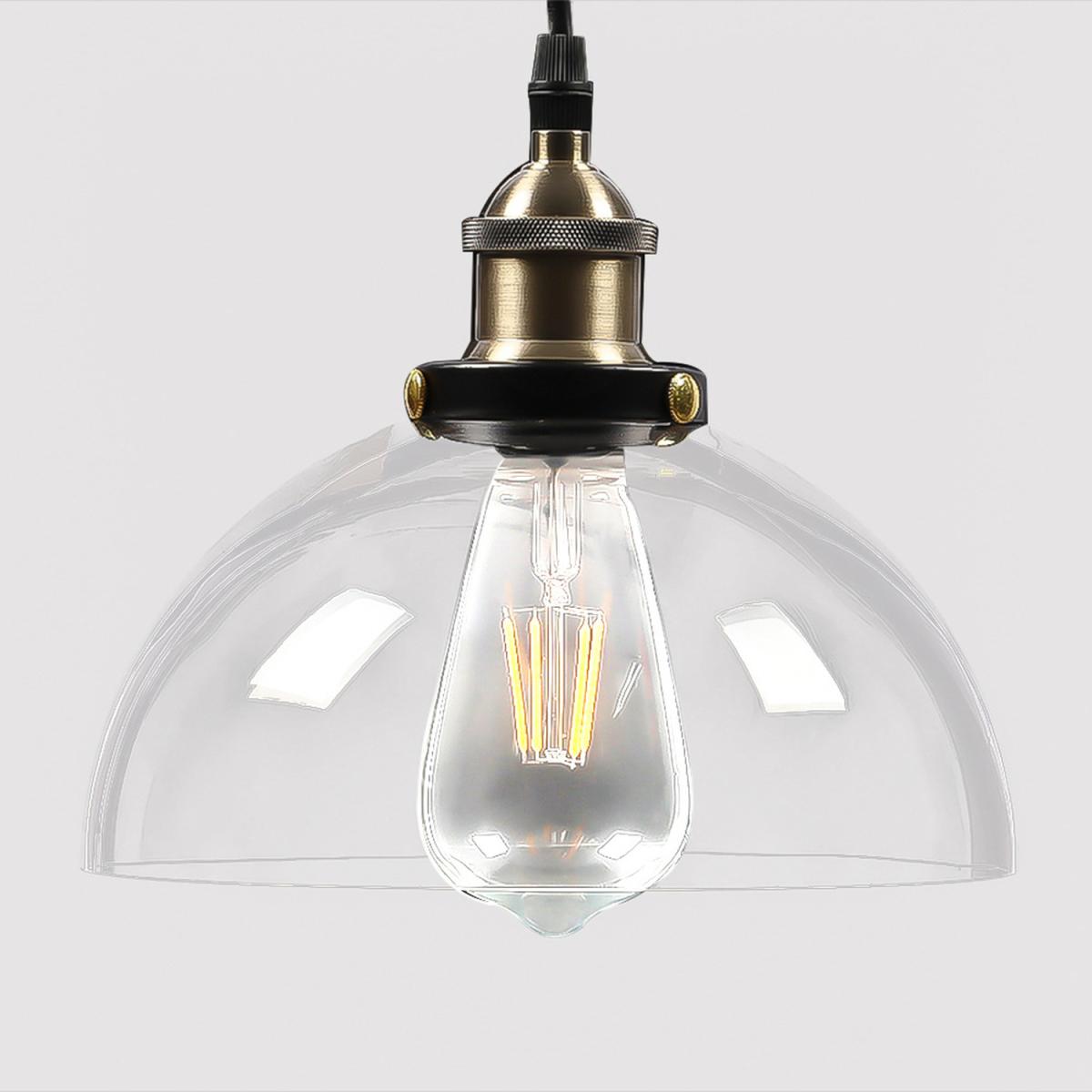 Semicircle Glass Pendant Light - Clear / 22cm – image 3