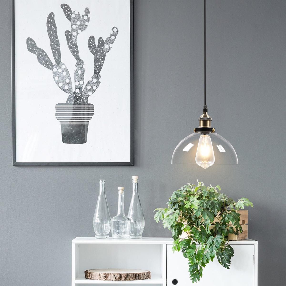 Semicircle Glass Pendant Light - Clear / 22cm – image 5