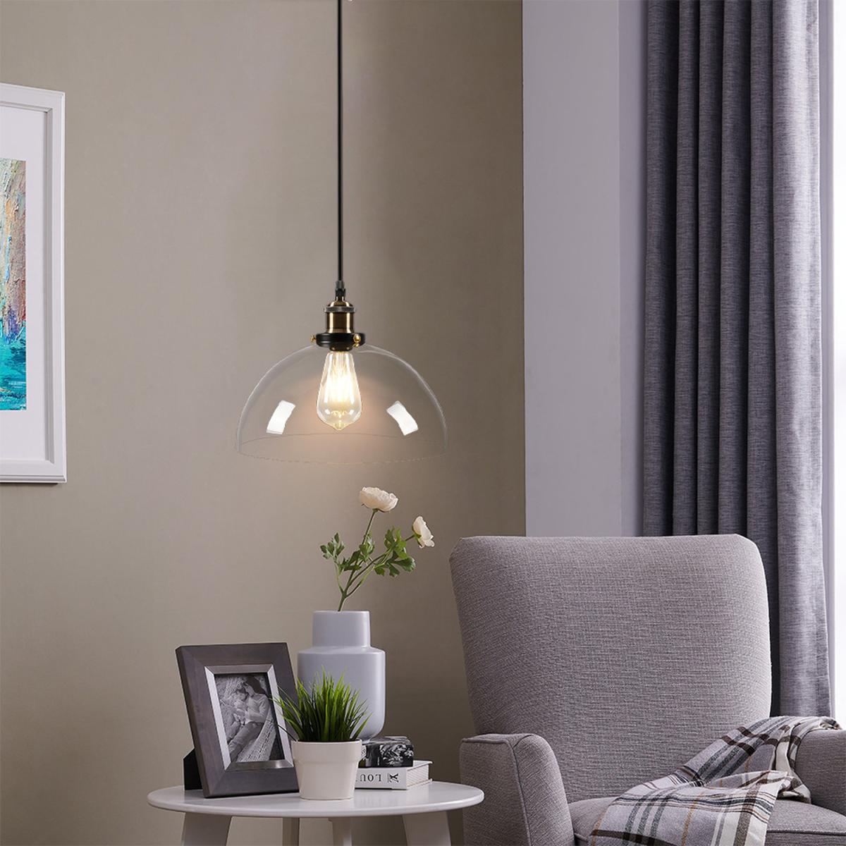 Semicircle Glass Pendant Light - Clear / 22cm – image 6
