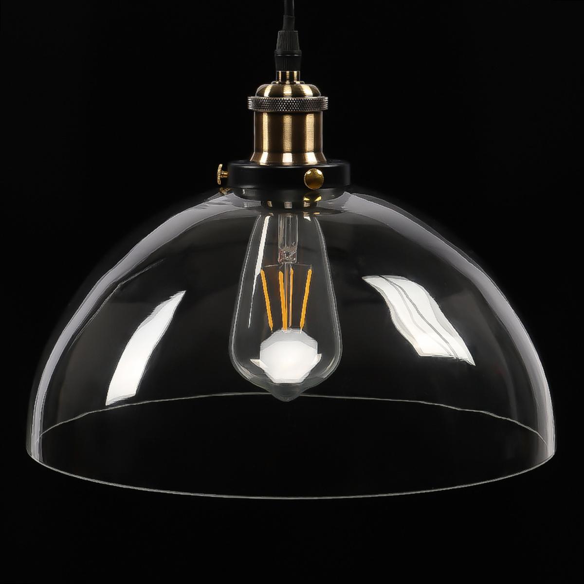 Semicircle Glass Pendant Light - Clear / 22cm – image 8