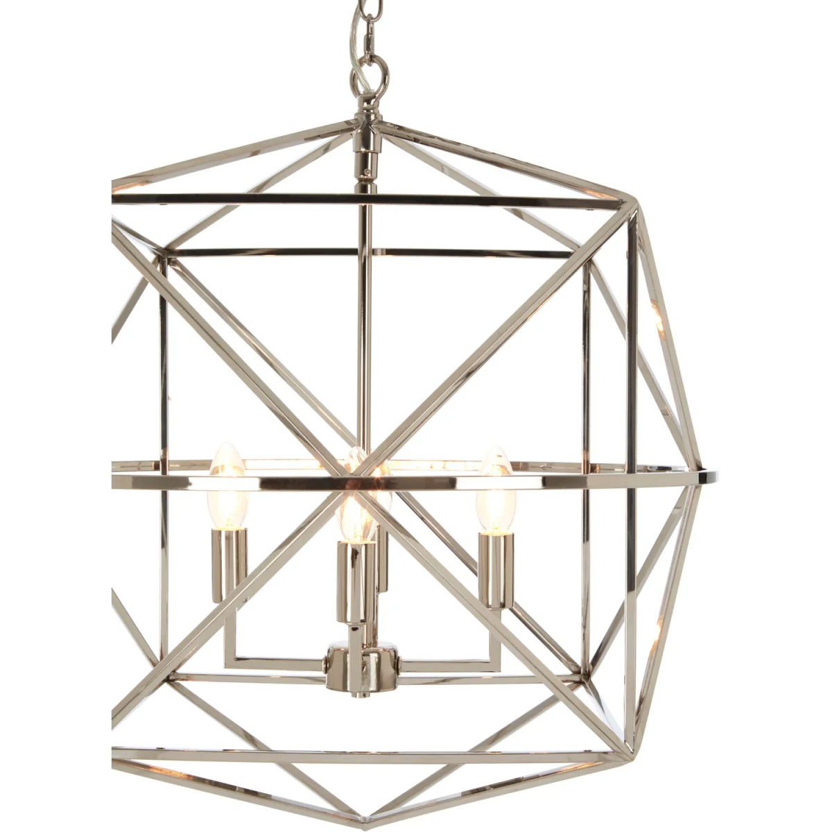 Kamara Hexagonal Pendant Light - Silver – image 2