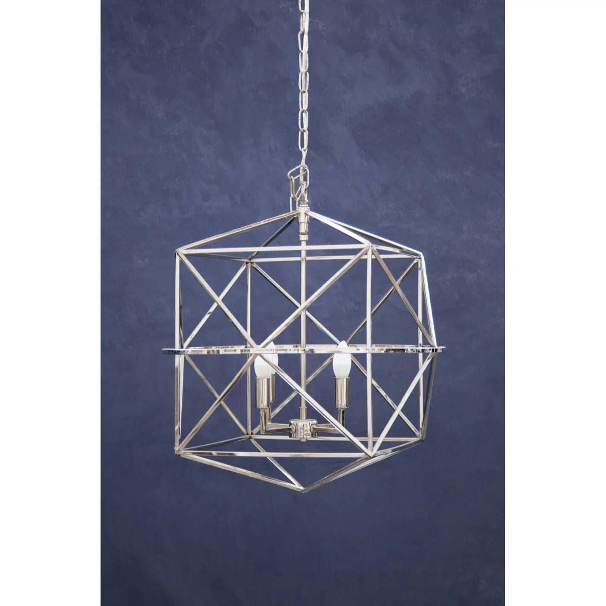 Kamara Hexagonal Pendant Light - Silver – image 3