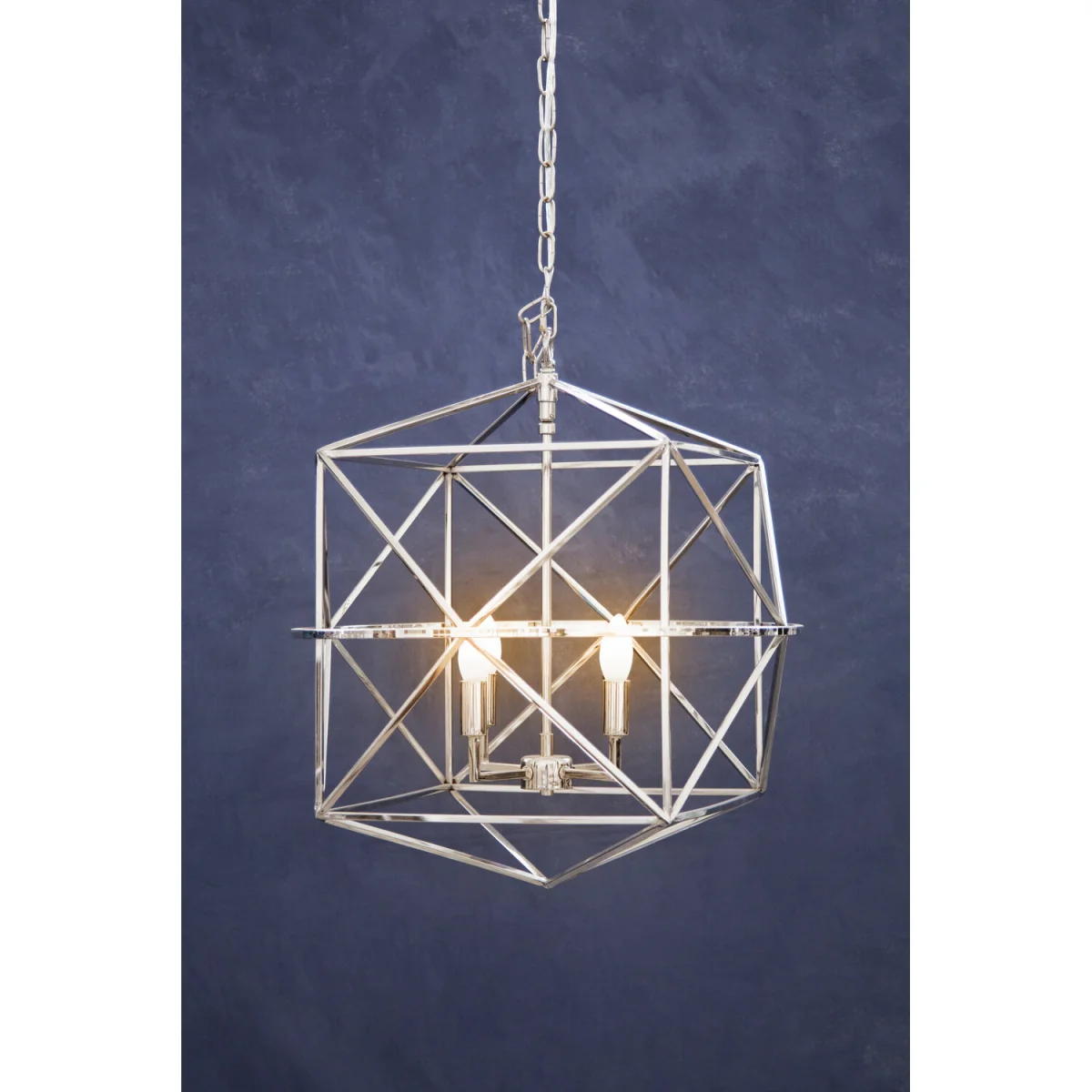 Kamara Hexagonal Pendant Light - Silver – image 4