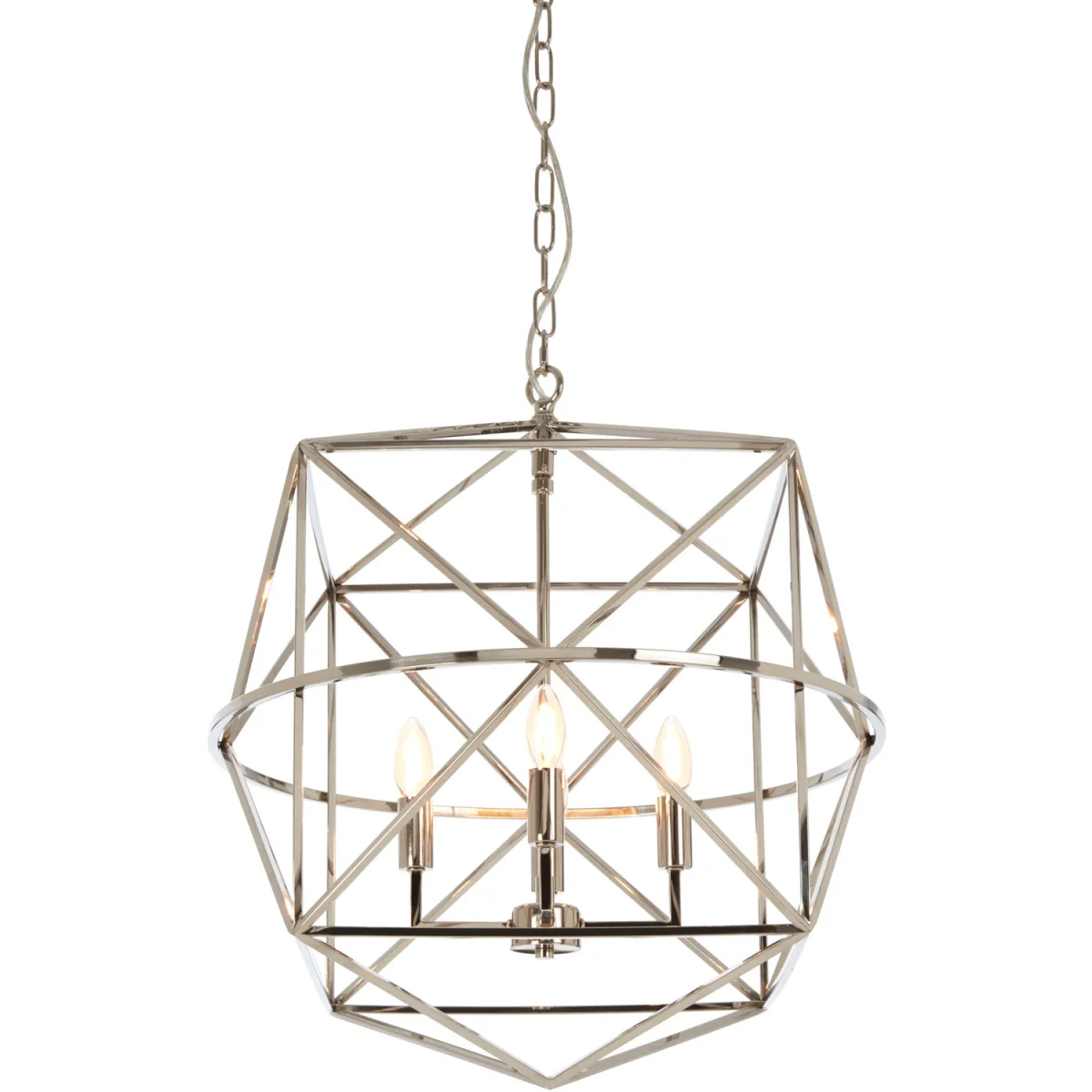 Kamara Hexagonal Pendant Light - Silver – image 5