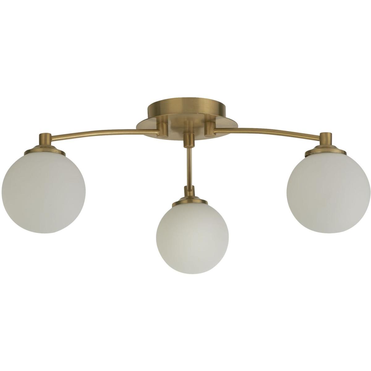 Terport, Opal And Brass 3Lt Ceiling Light - Brass – image 4