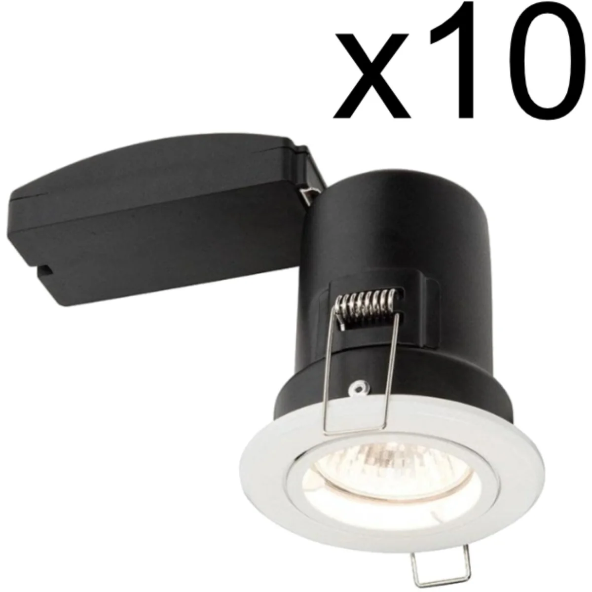 Set Of 10 Fire Downlight Recessed Rated Downlights - White Paint – image 3