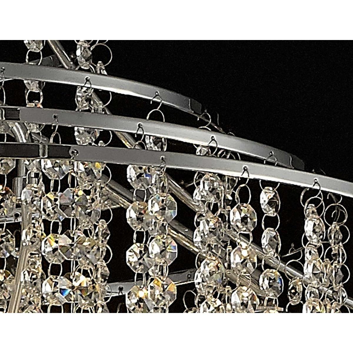 Inina Tall Ceiling Cluster Pendant 9 Light Polished Chrome, Crystal - Polished Chrome – image 5