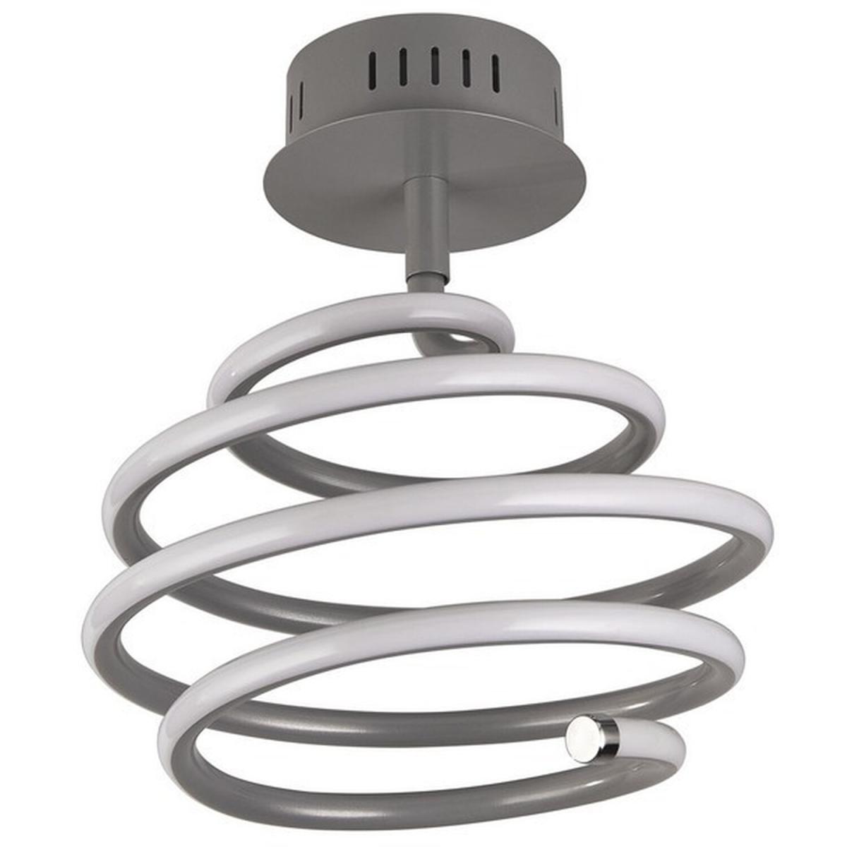 Swirl Integrated Led Grey Semi-Flush Fitting - Grey – image 2