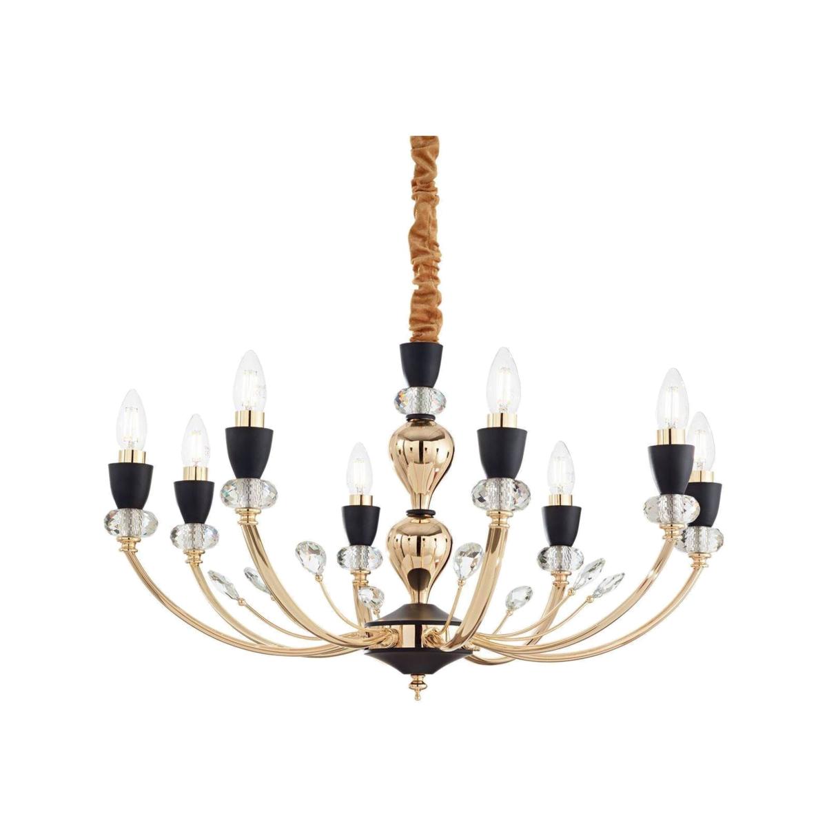Vanity 8 Light Pendant Light - Black