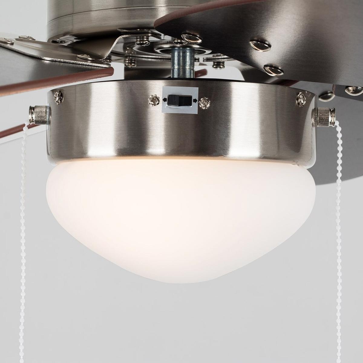 Silver Ceiling Fan Light With Remote Control 400mm - Silver – image 2