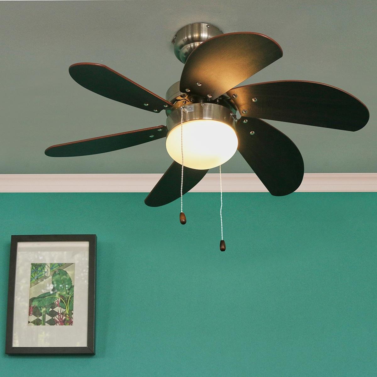 Silver Ceiling Fan Light With Remote Control 400mm - Silver – image 3