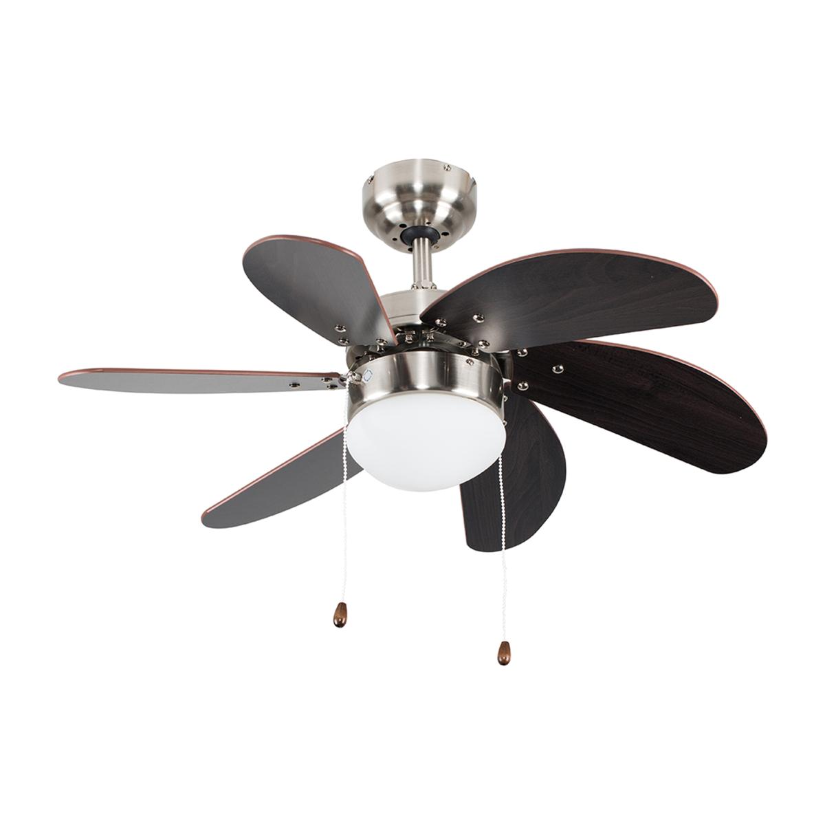 Silver Ceiling Fan Light With Remote Control 400mm - Silver – image 1