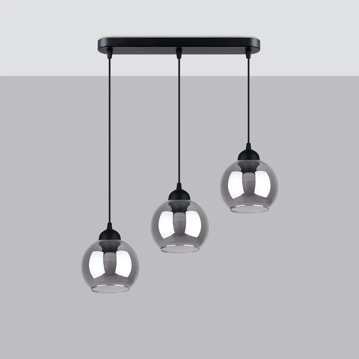 Pendant lamp ALINO 3 black - black – image 2