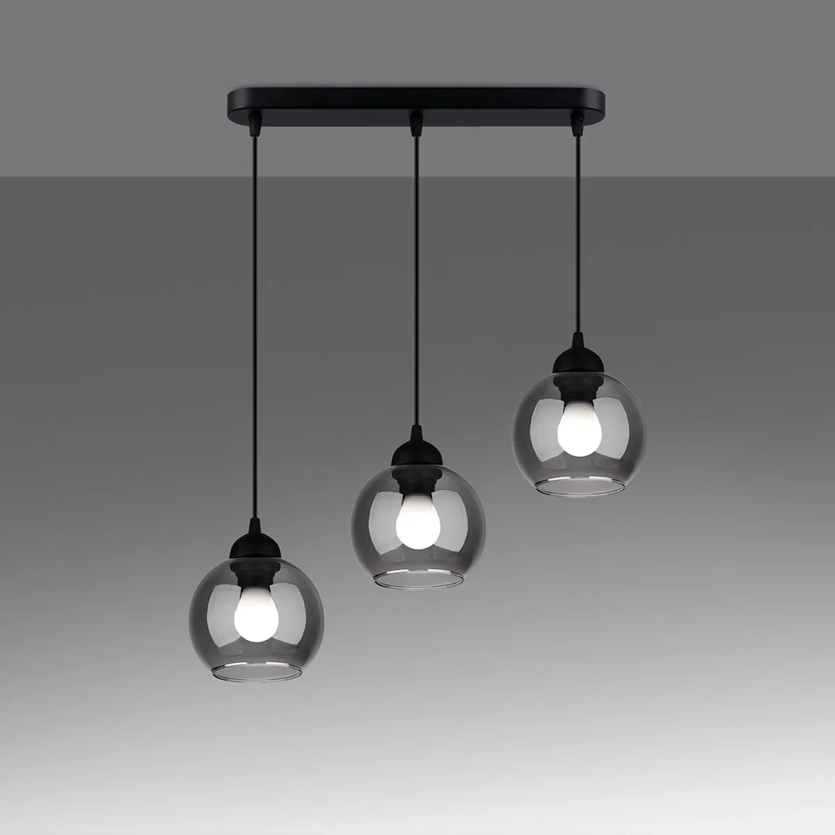 Pendant lamp ALINO 3 black - black – image 3