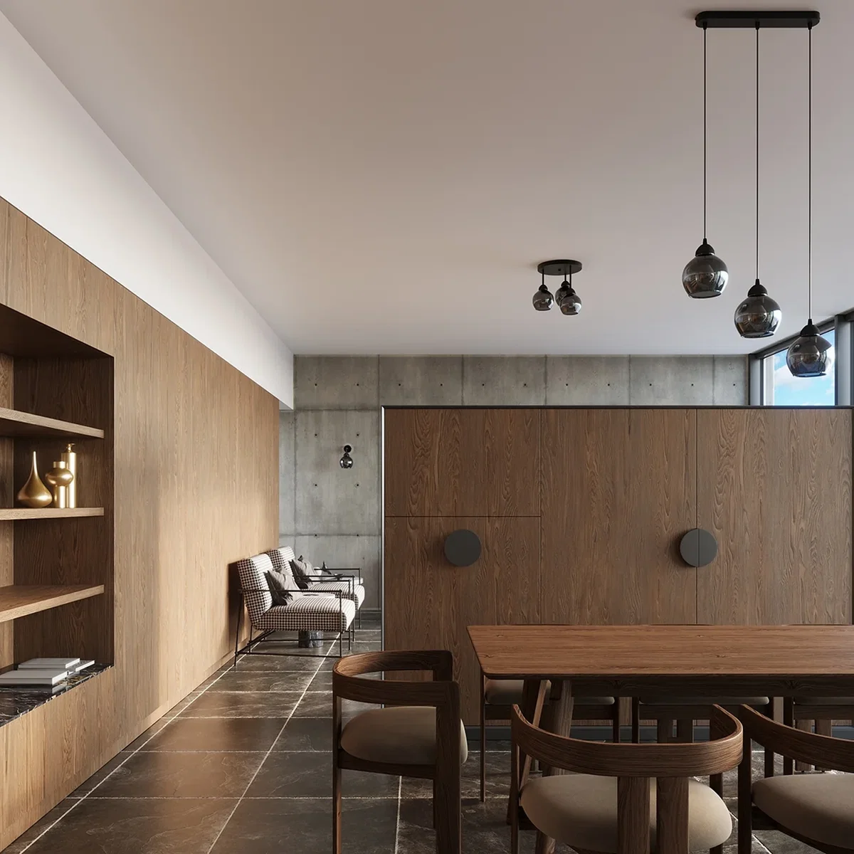 Pendant lamp ALINO 3 black - black – image 5