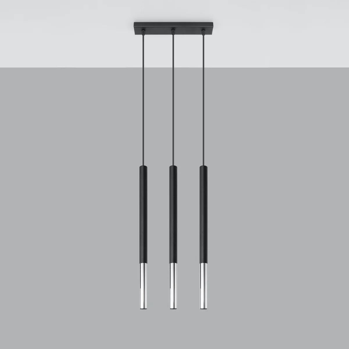 Pendant lamp MOZAICA 3L black/golden - black/chrome / 30cm – image 2
