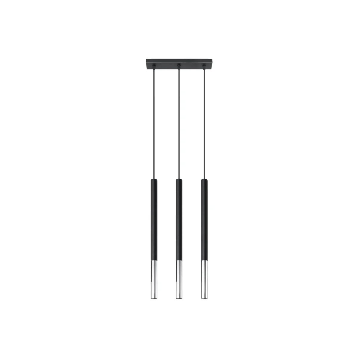 Pendant lamp MOZAICA 3L black/golden - black/chrome / 30cm – image 1