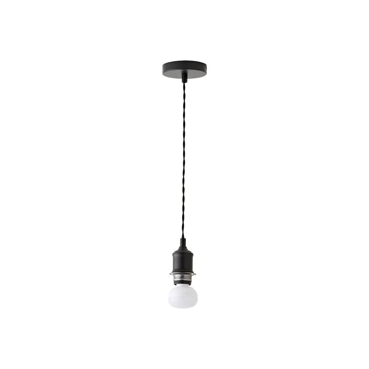 Shaw Rechargeable Ceiling Pendant Lampholder - Matte Black – image 1