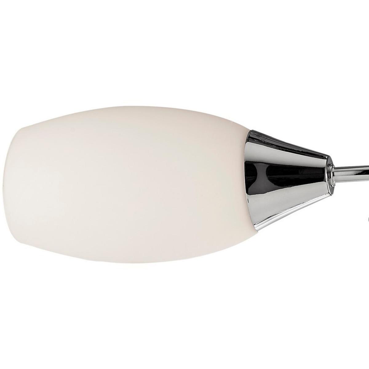 Denia Semi Flush Ceiling 3 Light E14 Polished Chrome, Opal Glass - Polished Chrome / 56cm – image 4