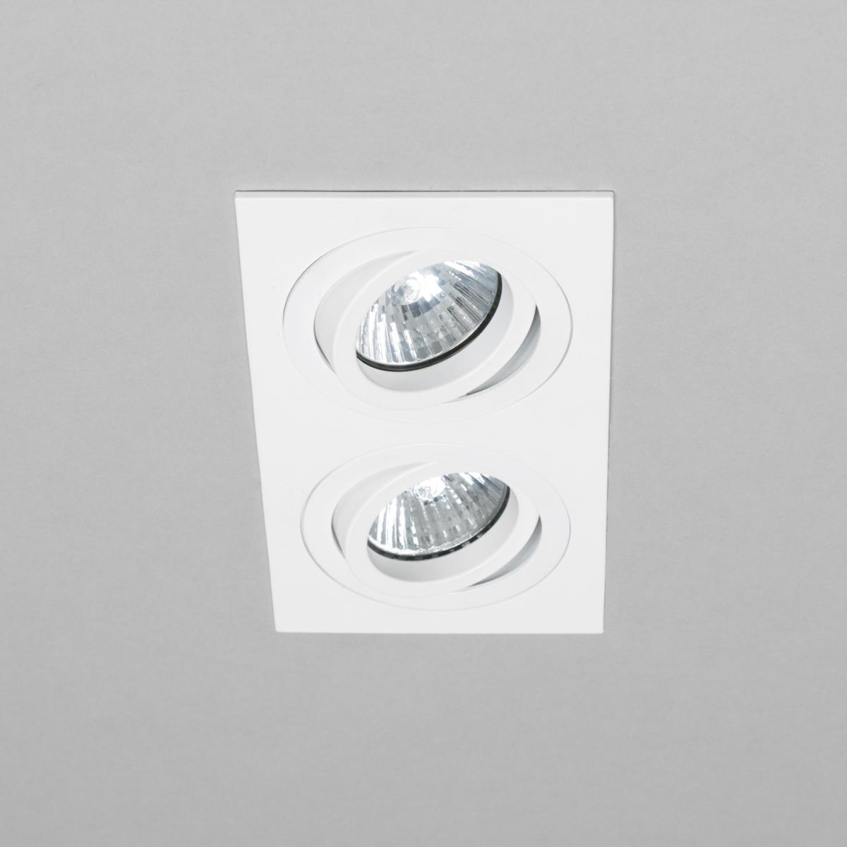Evra Adjustable Recessed Double Rectangle Downlight - White – image 4