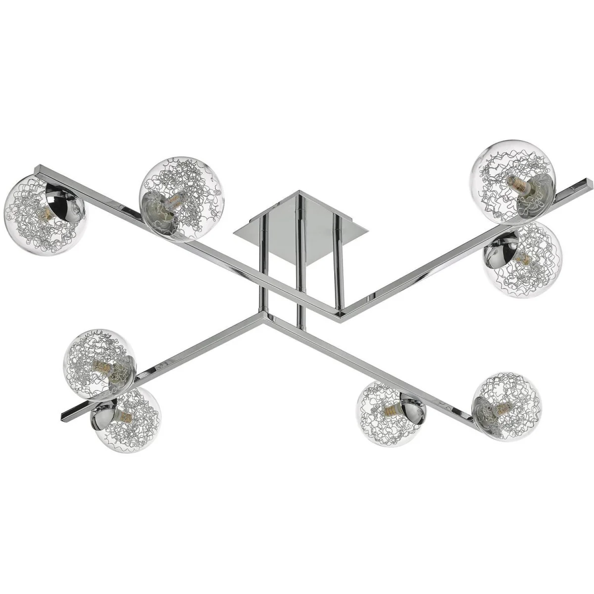 Taghrid 8 Light Semi Flush Polished Chrome - silver – image 2