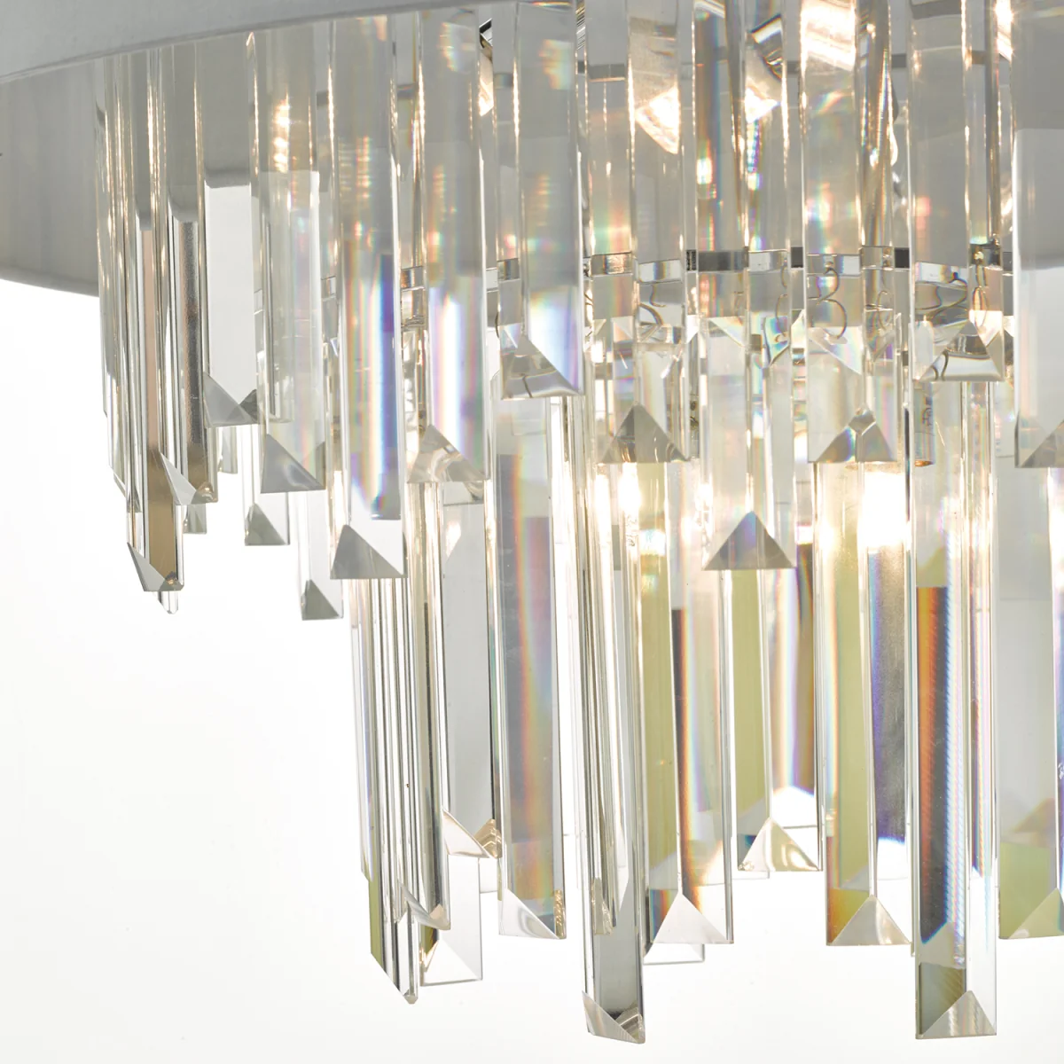 Halle 6 Light Crystal Pendant Grey Shade – image 3