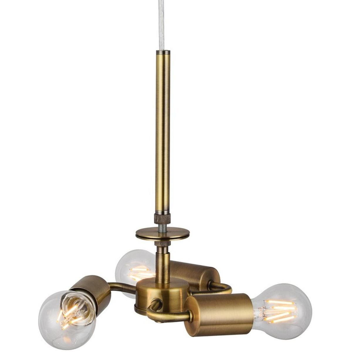 Baymont Antique Brass 3m 3 Light E27 Ceiling Pendant - Antique Brass – image 3