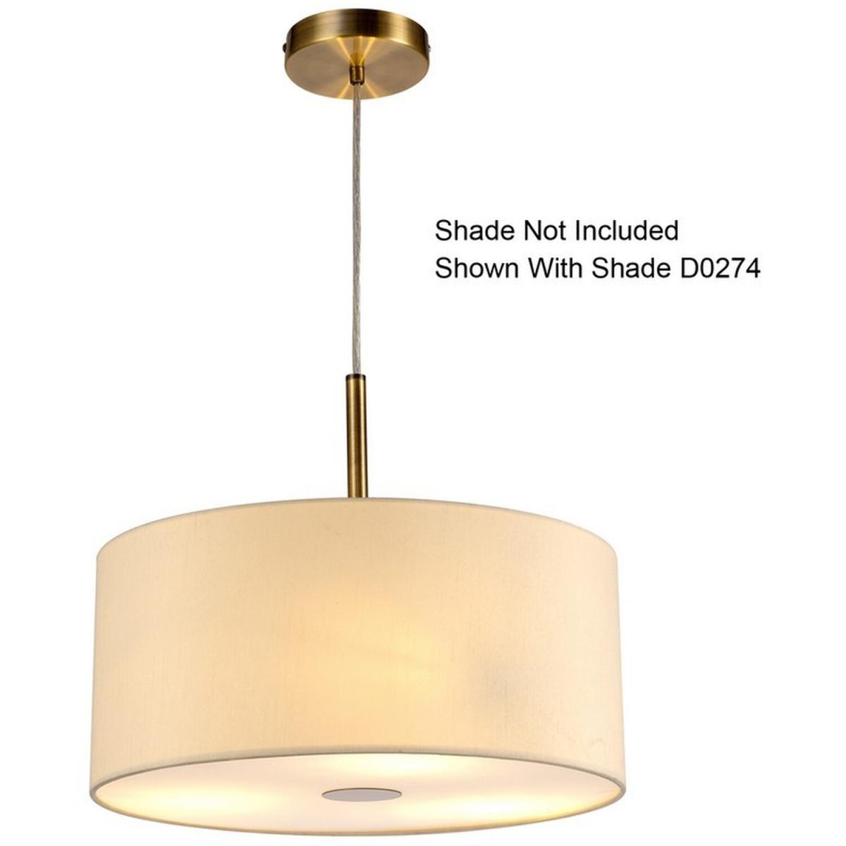 Baymont Antique Brass 3m 3 Light E27 Ceiling Pendant - Antique Brass – image 4