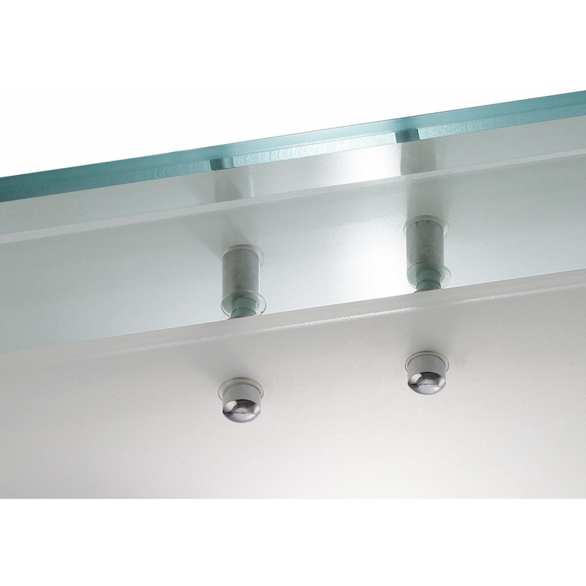 Mira Flush Ceiling, 350mm Square, 2 Light E27 Polished Chrome - Polished Chrome – image 4