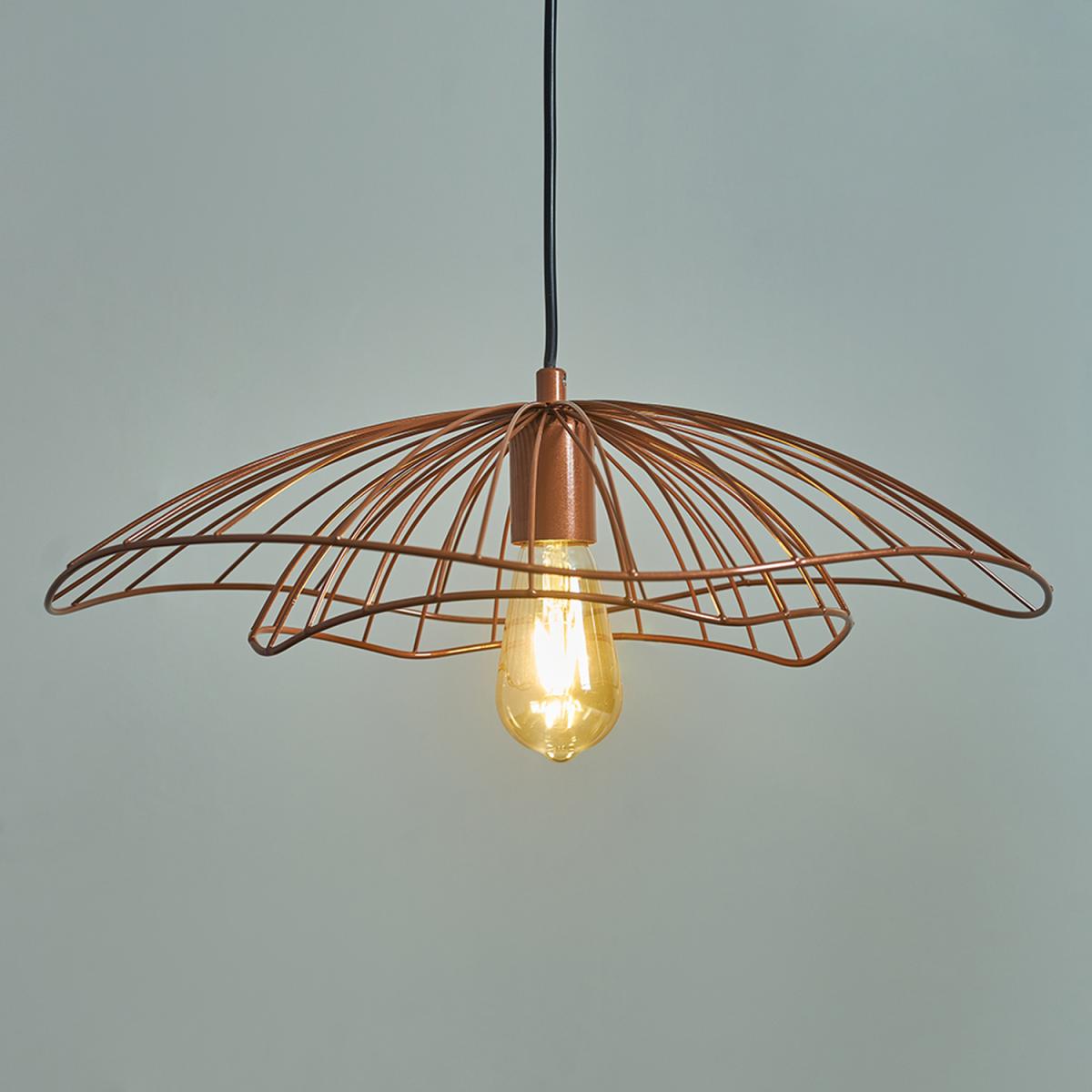 Tiered Umbrella Design Copper Wire Ceiling Pendant Light Shade - Copper – image 3