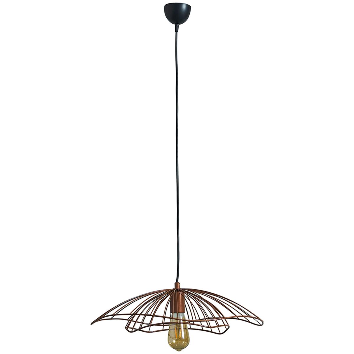 Tiered Umbrella Design Copper Wire Ceiling Pendant Light Shade - Copper – image 4
