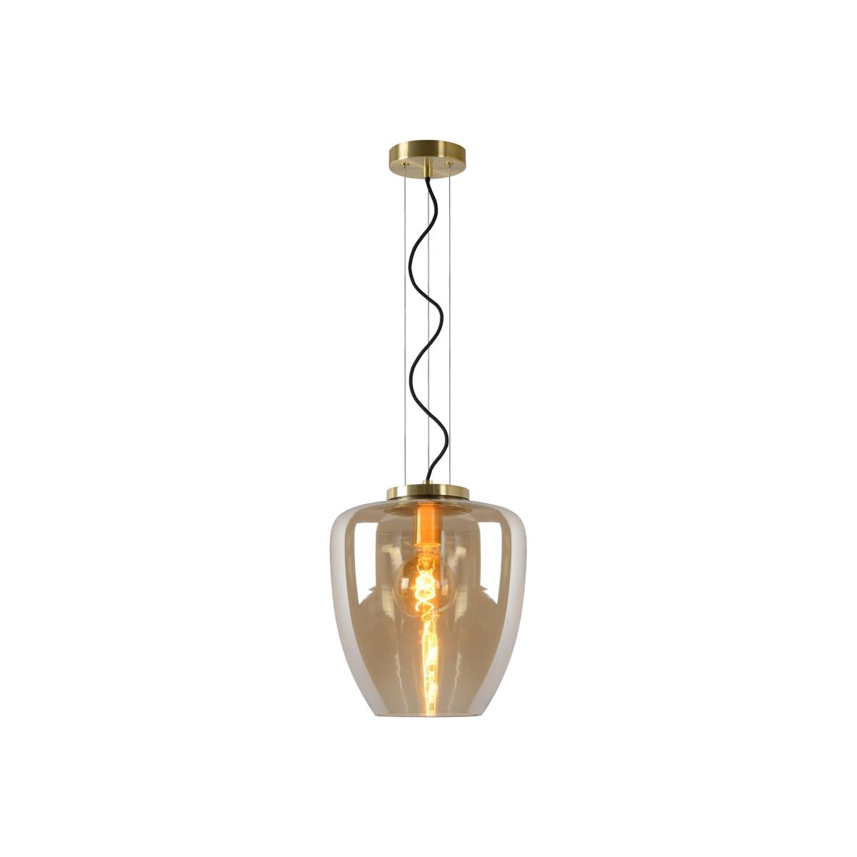 Florien Modern Pendant Light Amber - Brass