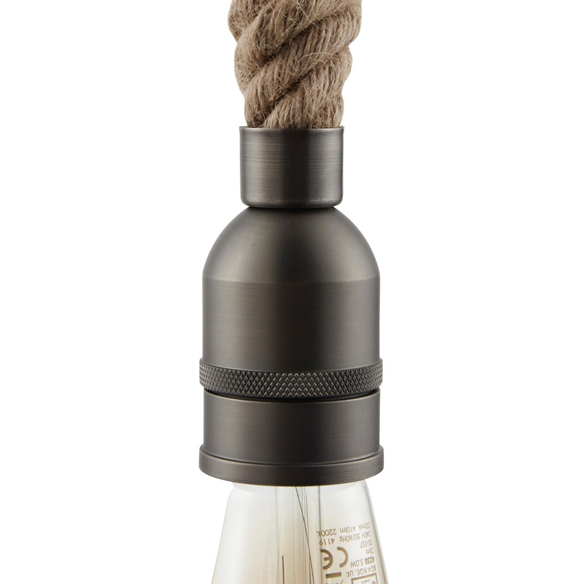 Pascal 1 Light Rope Cable Kit Pendant - Pewter – image 6