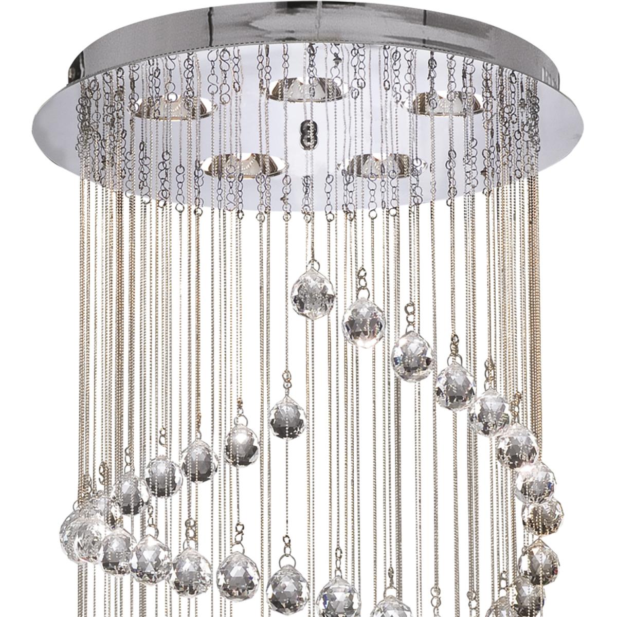 5 Light Multi Drop Pendant - Chrome – image 3