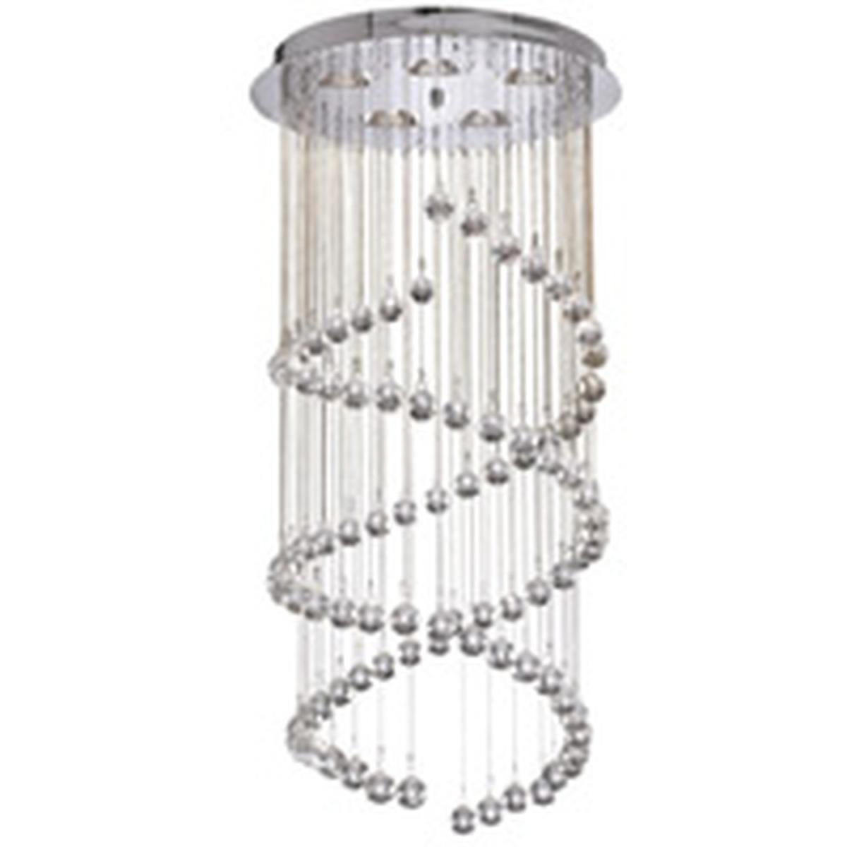 5 Light Multi Drop Pendant - Chrome – image 4