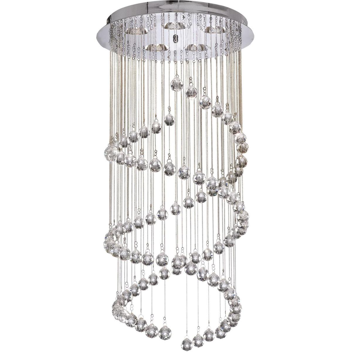 5 Light Multi Drop Pendant - Chrome – image 5