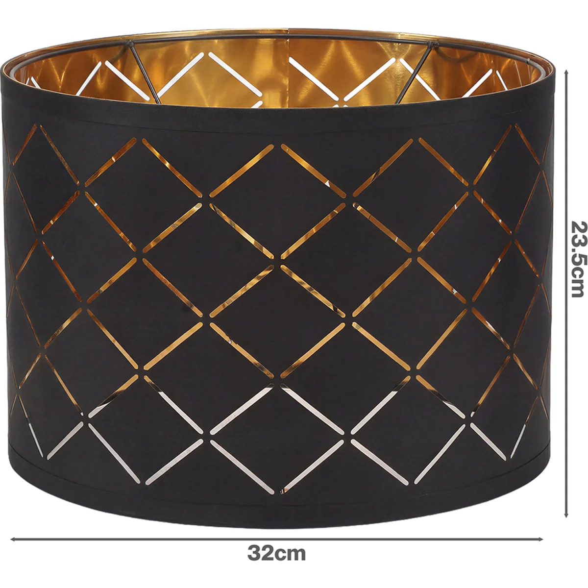 Ceiling Light Shade Pendant Drum Lampshade Lightshade Living Room - Black – image 2