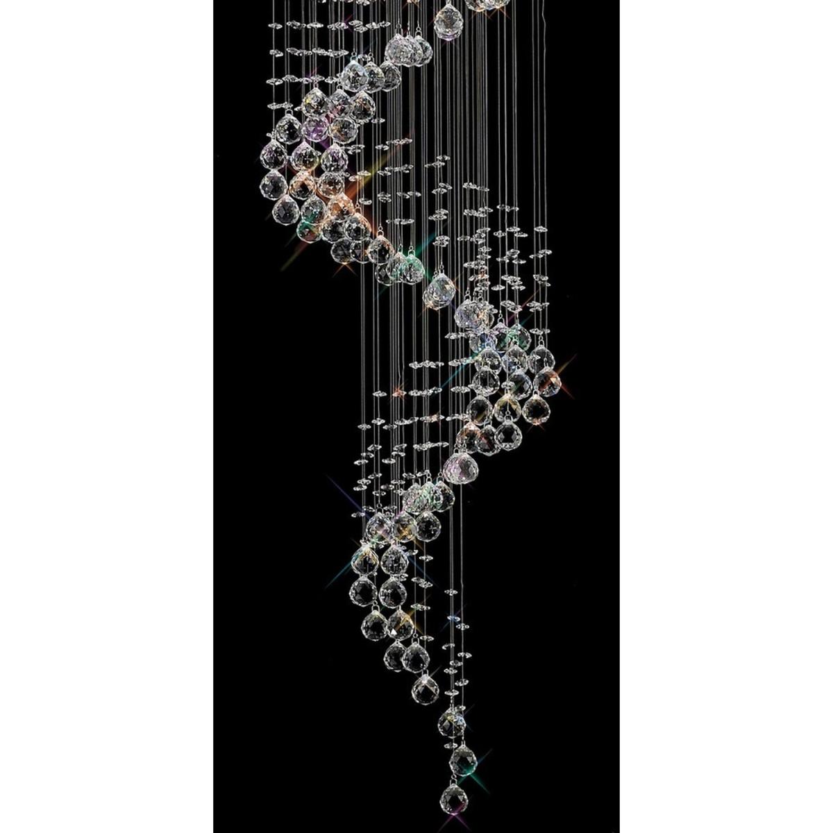 Colorado Ceiling Cluster Pendant Multi-Spiral Polished Chrome, Crystal - Polished Chrome / 65cm – image 5
